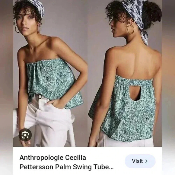 Anthropologie Tops - ANTHROPOLOGIE CECILIA PETTERSSON PALM SWING TUBE TOP